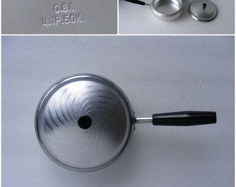 Aluminum Pan Skillet Vintage USSR Soviet Russian Aluminum Pan Skillet w/ Lid Bakelite Handle