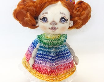 Textile doll, hand made doll, art doll