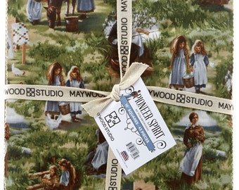 Maywood Studio Pioneer Spirit 10 Inch Squares 42 Pieces Pre-Cut Cotton Fabric Layer Cake Little House on the Prairie