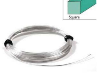 1M .925 Sterling Silver Square Wire 0.4mm 0.6mm Jewellery Making