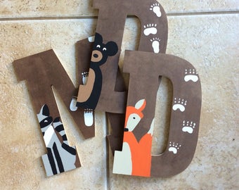 Woodland Letters for Nursery, Woodland Nursery Decor