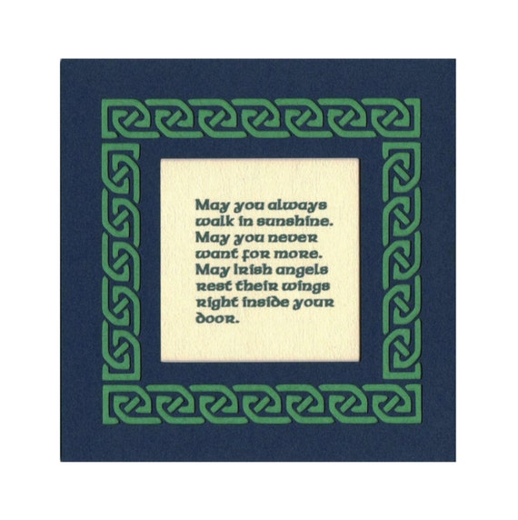 Irish Celtic Blessing Irish Angels Sunshine...Celtic Knot