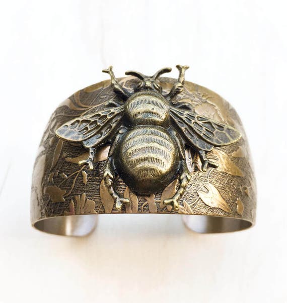 Bee Bracelet Silver Bee Cuff Bracelet Honeybee