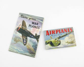Airplane ID Books - Two Paperbacks From the '40s - Airplane History - 'Know Your War Planes' and 'Airplanes of the U.S.A.'