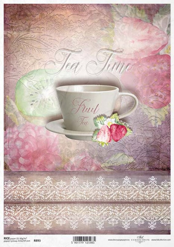 Vintage Rice Paper. Decoupage Decorative Paper. Thin Rice