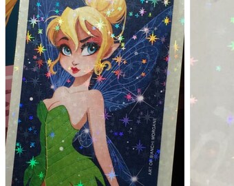 STAR Transparent Holographic Overlay, 8 inch wide, Adhesive Coated, Lamination Grade