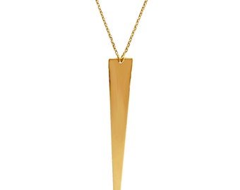 14k gold dagger necklace