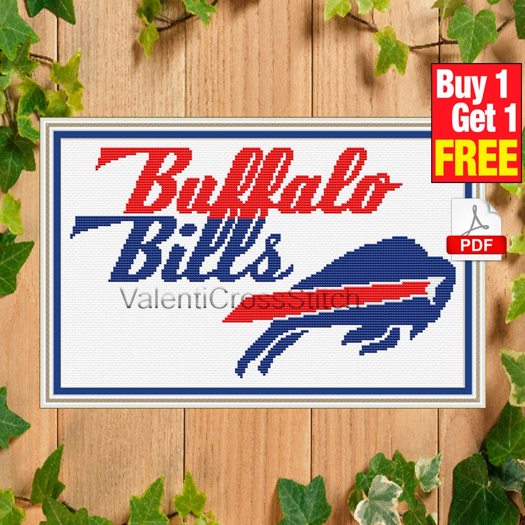 Buffalo Bills Cross Stitch Pattern Football Sport Cross