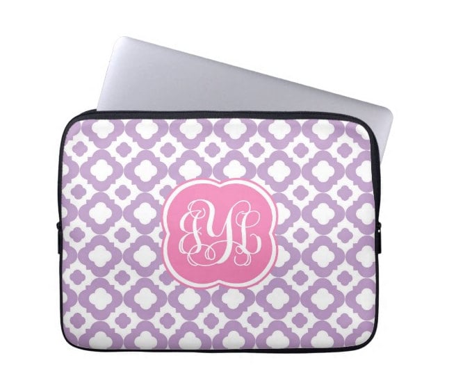 Personalized Laptop Sleeve Monogram Laptop Case MacBook