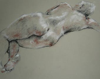 Charcoal Drawing/ Life Drawing/ Susanna Short Pose 3