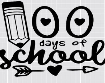 100 Days of School T-Shirt Iron On Decal