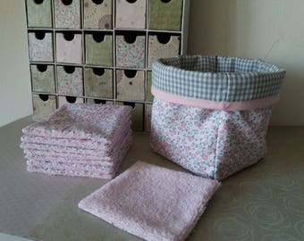Basket and a lot of 8 wipes