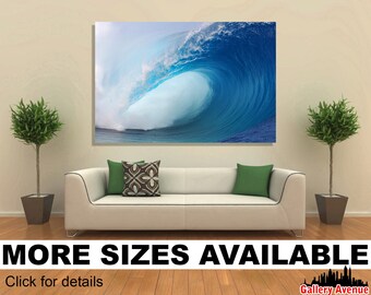 Wall Art Giclee Canvas Picture Print Gallery Wrap Ready to Hang- Tahiti big huge wave surf ocean - 60x40 48x32 36x24 24x16 18x12 3.2
