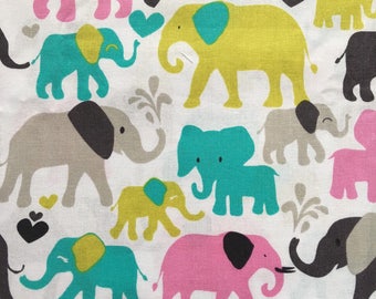 Elephants Splash - Fabric -67 inches - Rare - OOP -