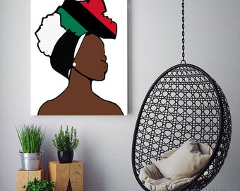 African American Head Wrap Queen Wall ArtWall Art Black Girl Magic African American Head Wrap Queen Wall ArtWall Art Black Girl Magic
