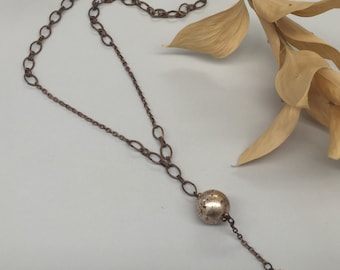 CA Antique Beige Spotted Pearl Necklace