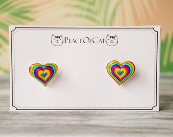 heart studs , heart jewelry , love earrings , heart stud earrings , love jewelry , children jewelry