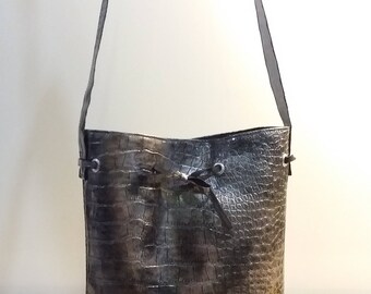 Snake leatherette shoulder bag handbag