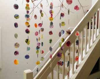 Colorful Hanging Mobile - Branch Mobile, Circle Mobile, Home Decor, Hanging Art, Nursery Mobile, Gifts for Her, Mothers Day Gift,Baby Mobile
