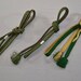 Flat Silk Obijime in Darker Green, with Woven Gold and or Colors, Kimono Tie Obi Sash Accessory Vintage Japanese