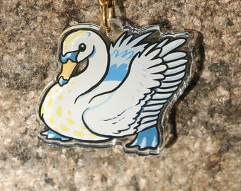 Swan Key Ring/Keyring/Charm/Keychain