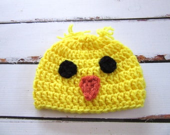 Baby Chick Hat, Crochet Baby Hat, Baby Chicken Hat, Baby Animal Hat, Baby Bird Hat, Baby Boy Hat, Baby Girl Hat, Baby Easter Hat Baby Beanie