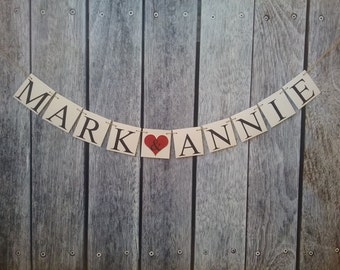 couples names banner etsy