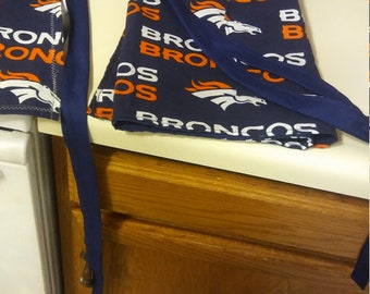 Denver Broncos apron ready to ship or made to order