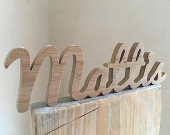 Mattis-Name of wood/wooden lettering