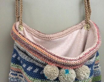 laundry bag crochet bag hanging bag storage bag linen bag