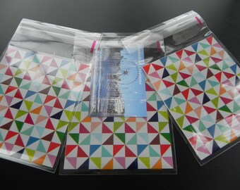 10 sachets design MULTICOLOR 14 cm x 10 cm