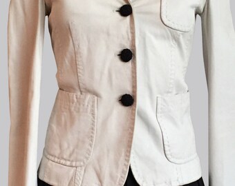 HUGO BOSS stretchy leather BLAZER small