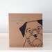 Dog Father's Day Card // Dog Dad Card // Terrier Print // Terrier Card // Border Terrier // 12cm x 12cm / 4.7" x 4.7"