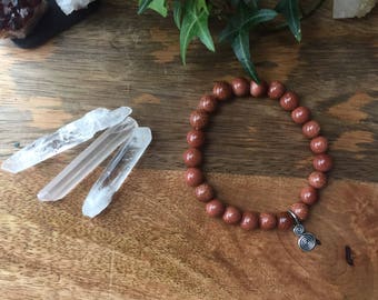 Red Goldstone Crystal Bracelet