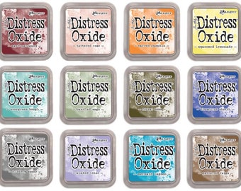 Distress Oxide ink pads, set #3, by Tim Holtz, all 12 colors, January 2018 release - IP070