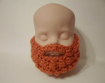 Various Colors (Infant-Adult) Crochet Winter Face Mask Beard, Leprechaun Lumberjack Beard, Childrens Costume Beard, Photo Prop