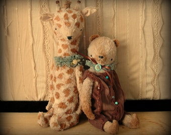 SUPER DEAL 9 inch Bear and 11 Giraffe Pdf EPatterns and instructions by Sasha Pokrass