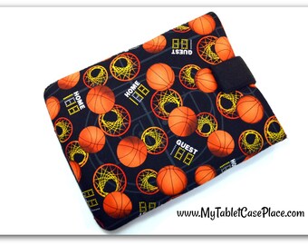 Handcrafted, Tablet Case, iPad Case, Basketball, Sports, iPad Mini Case, Kindle Case, Tablet Sleeve, Cozy, Handmade, FOAM Padding, Gift