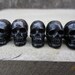 Amazing detail 5 pieces Hand Carved buffalo horn skulls beads, top to bottom Drilled B5230