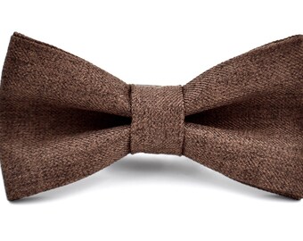 mens bowtie in brown suiting material brown bow tie rustic