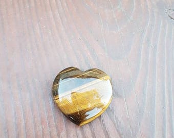 Tiger eye heart shaped stones