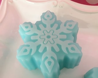 Snowflake Soap - Stocking Stuffer - Guest Soap - Christmas Soap - Holiday Soap - Winter Soap - Party Favor - Handmade Soap - Gift Idea