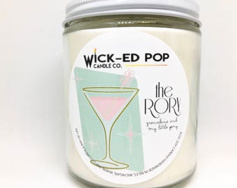 The Rory - Gilmore Girls Inspired Candle - 8oz. Soy Candle - Grenadine & My Little Pony