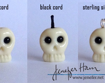 SKULLY! Wearable Player Marker / Meeple by Jenefer Ham Pawns Board Game Glass Sculpture