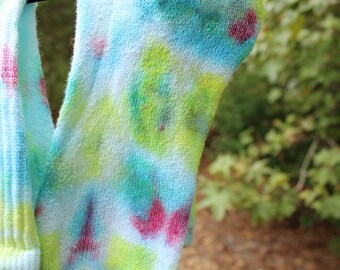 Rainbow Tie Dye Socks, Groovy tie dye socks, Rainbow socks, multicolor socks, tie dye stockings, cotton socks, tie dye ankle socks