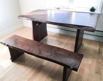 Live Edge Salvaged Maple Bench