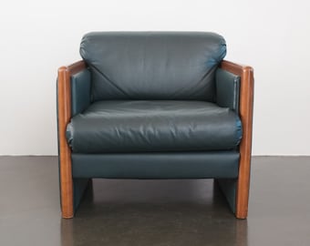 Green Leather Club Chair