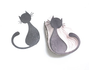 Kitty Cat Rubber Stamp | 016090