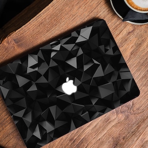 Black Macbook Laptop Decal Macbook Skin 3D poly Macbook Decal Macbook Air Skin Macbook Pro Skin Macbook Pro Decal Macbook Retina Decal Black