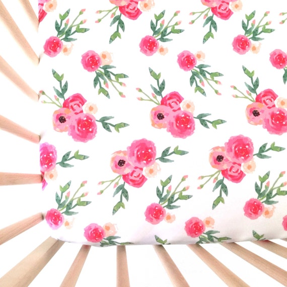 Crib Sheet Emmie Gray. Fitted Crib Sheet. Baby Bedding. Crib